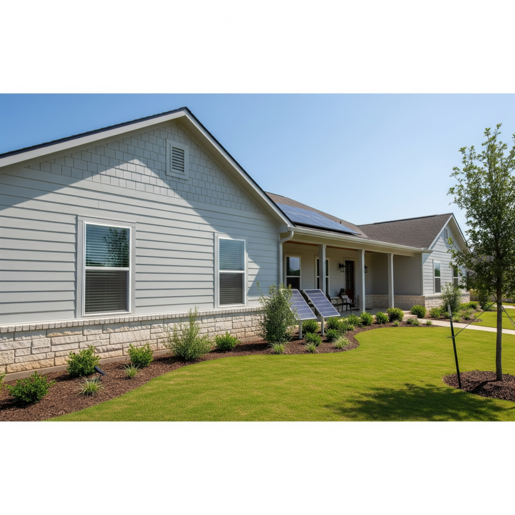 Energy Efficient Siding Installed on a Texas home by 1n20 home services